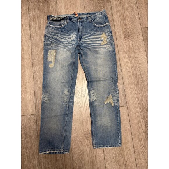 JORDAN CRAIG SIZE 38 DISTRESSED JEAN 32 INSEAM BACK POCKET - Picture 10 of 13